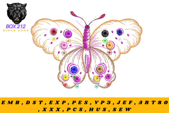Download Beautiful Butterfly Digital Embroidery - Beautiful Collection