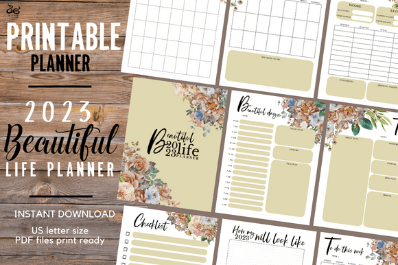 Download 2023 Beautiful Life Planner/ Undated/ #6 - Beautiful Collection